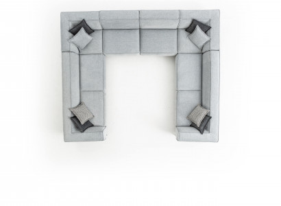 Wohnzimmer Ecksofa U Form Luxus Modern Design Grau Big Sofa Wohnlandschaft